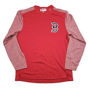 Majestic Men's Boston Red Sox MLB Medium ThermaBase Red Long Sleeve Authentic